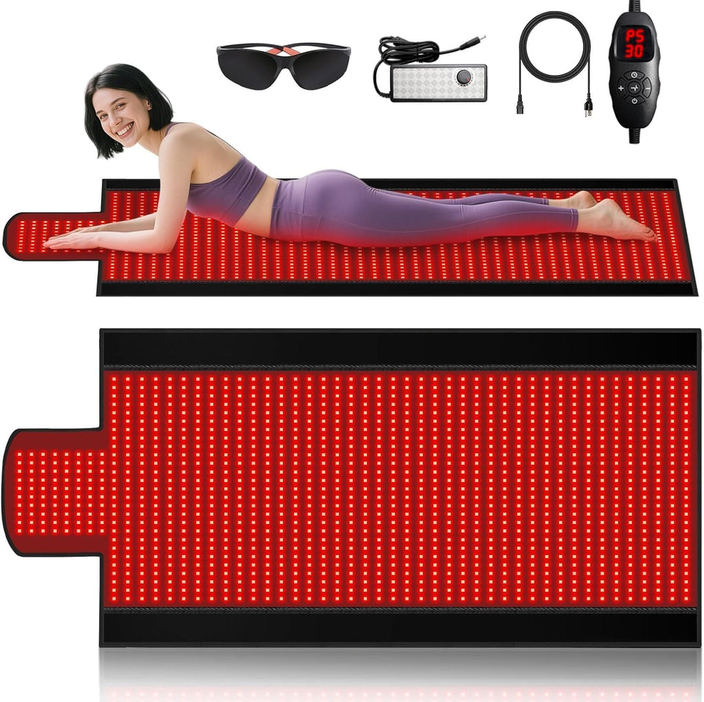 Red Light Therapy Mat — 1370 LEDs (660nm & 850nm) Full Body