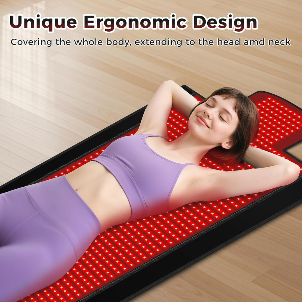 Red Light Therapy Mat — 1370 LEDs (660nm & 850nm) Full Body