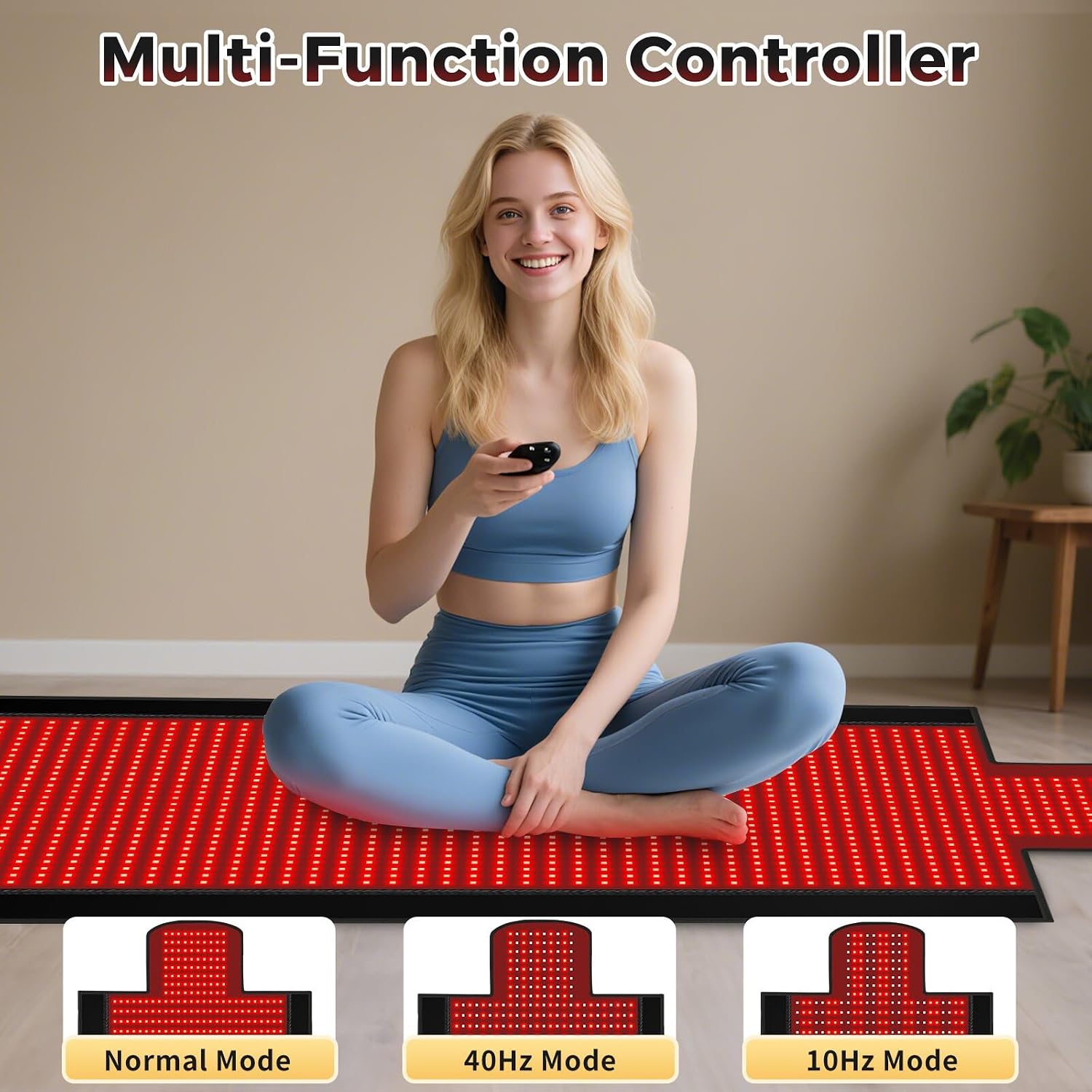 Red Light Therapy Mat — 1370 LEDs (660nm & 850nm) Full Body