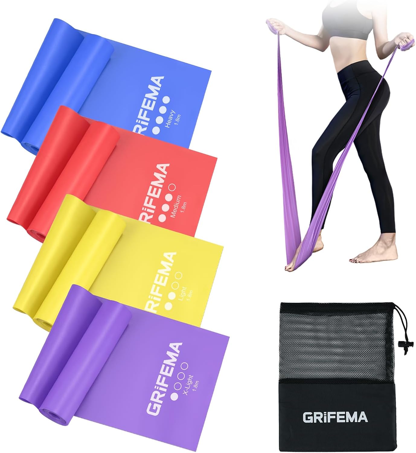 GRIFEMA Resistance Bands — 4 Levels