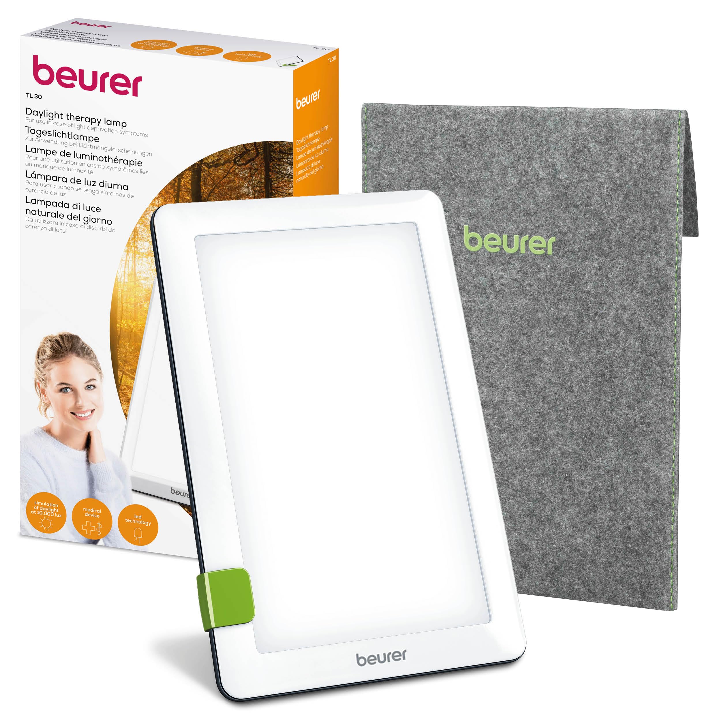 Beurer TL 30 — Compact 10,000 Lux Light Therapy Lamp