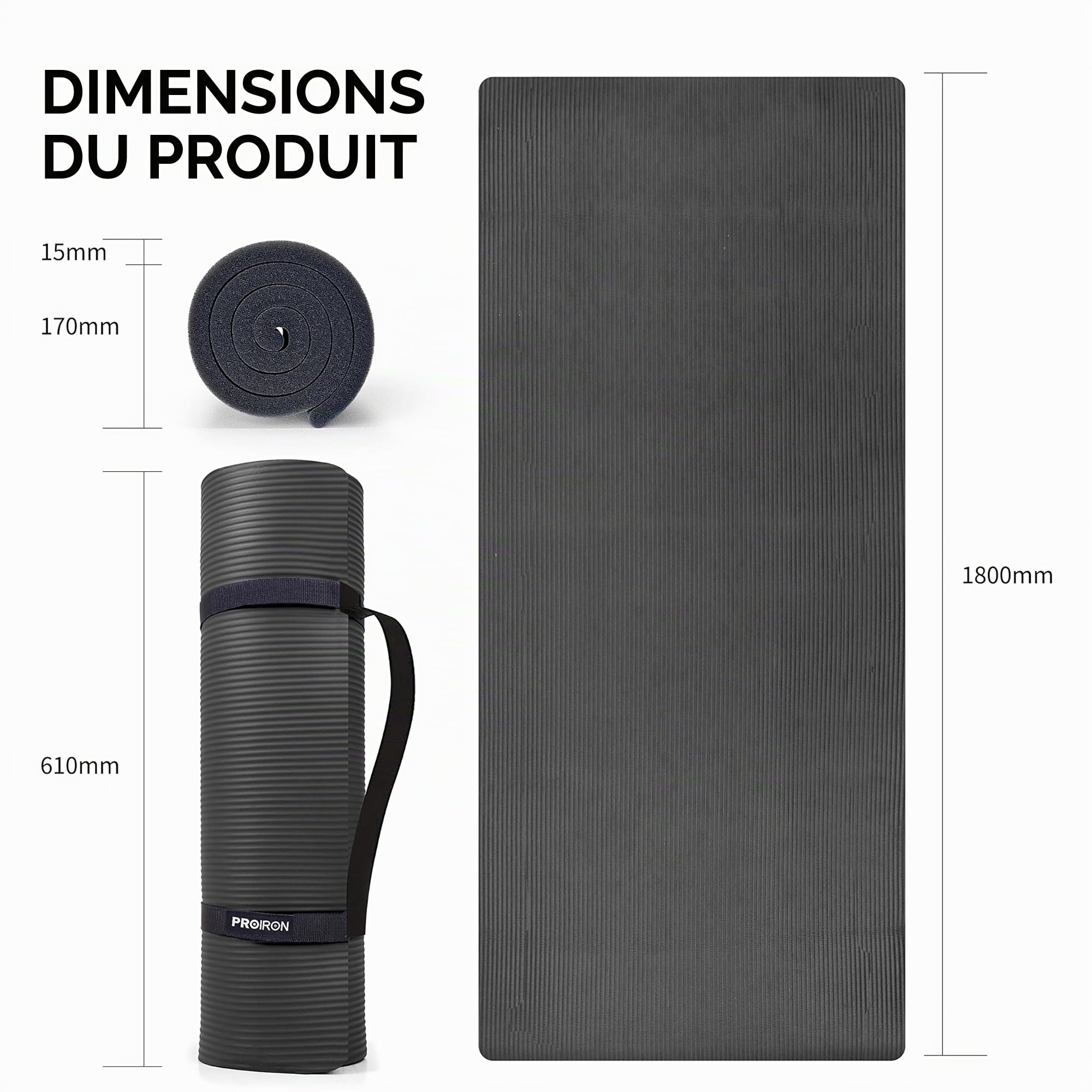 Tapis de Yoga Épais PROIRON — Antidérapant