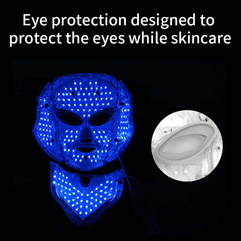 7-Farben-LED-Maske — Lichttherapie für Gesicht & Hals