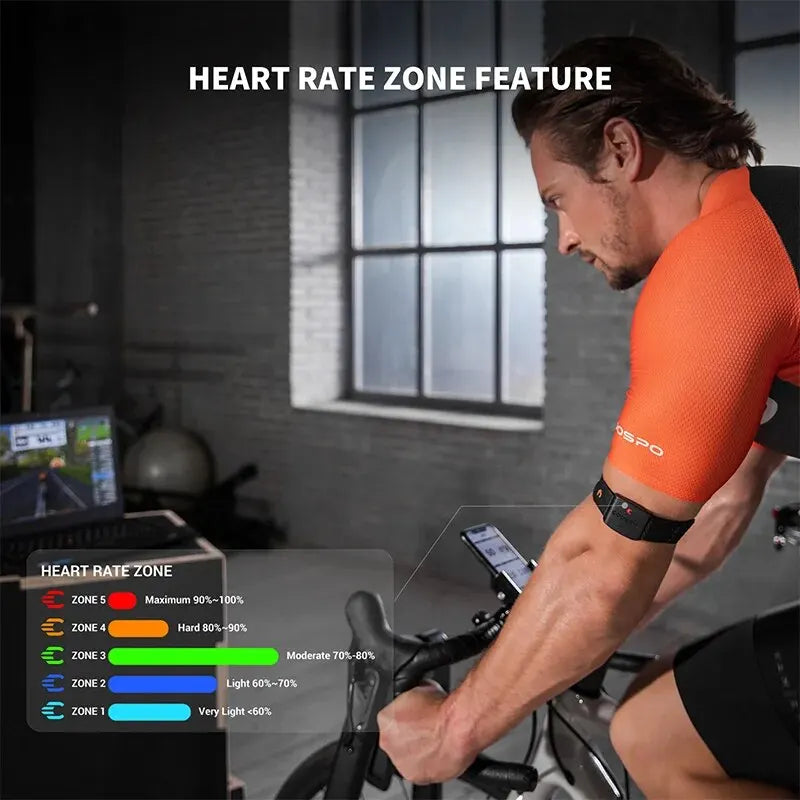 COOSPO HW9 Cardiofréquencemètre au bras — Sport et cyclisme