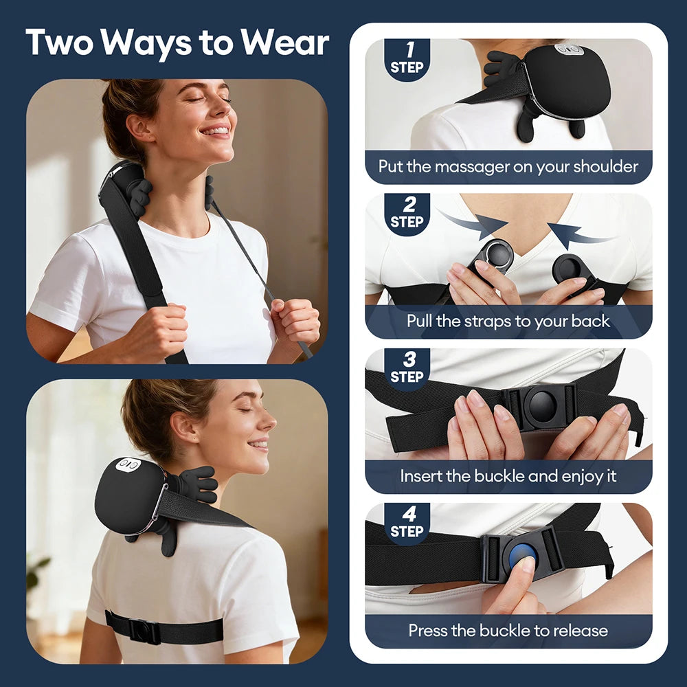 4D Bionic Neck & Shoulder Massager — Cervical Kneading Shawl