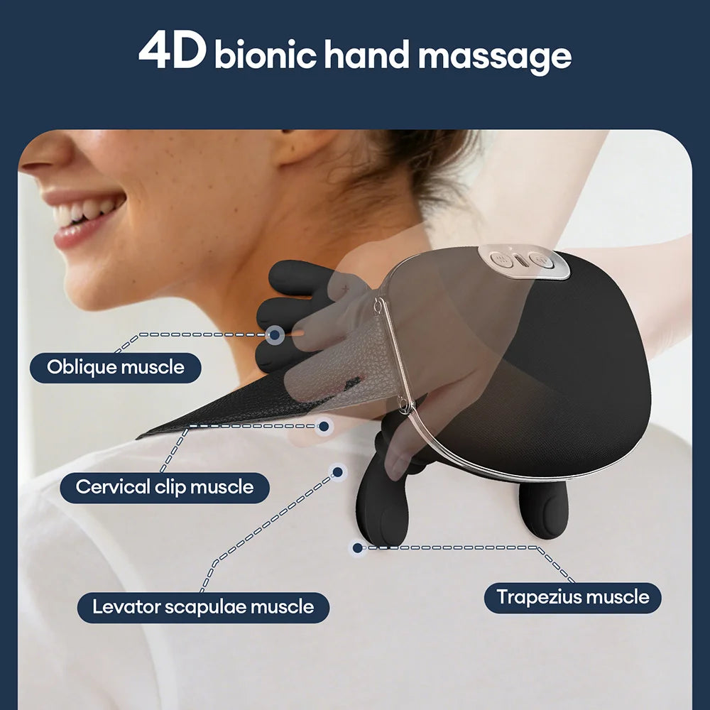 4D Bionic Neck & Shoulder Massager — Cervical Kneading Shawl